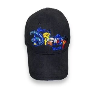 Walt Disney World Vintage Hat Perfectly faded baseball Cap Hidden Mickey Script